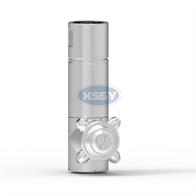 Solid jet tank cleaning nozzle, orbital tank wa